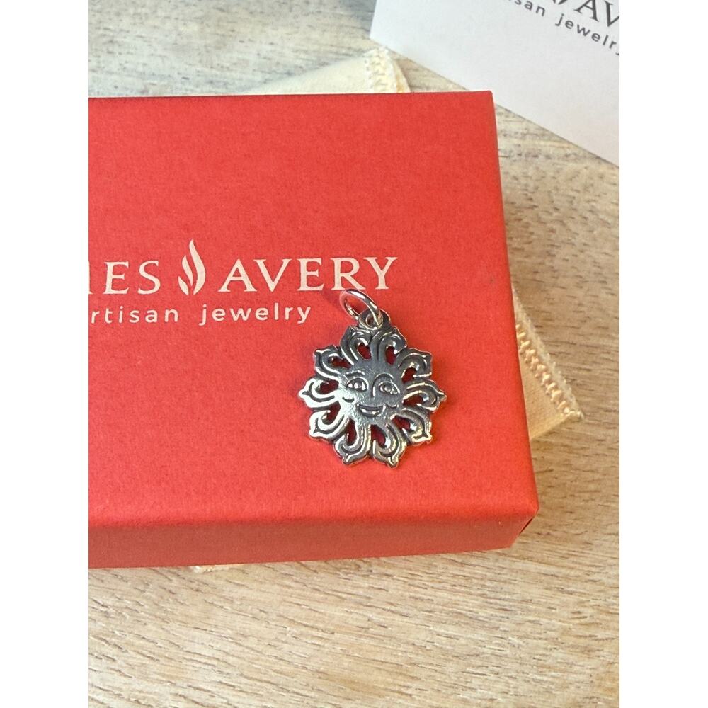 James Avery Retired Sun Charm Pendant Sterling Silver